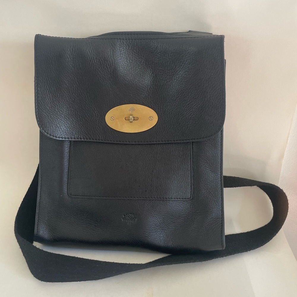 Mulberry Antony Black Leather Satchel